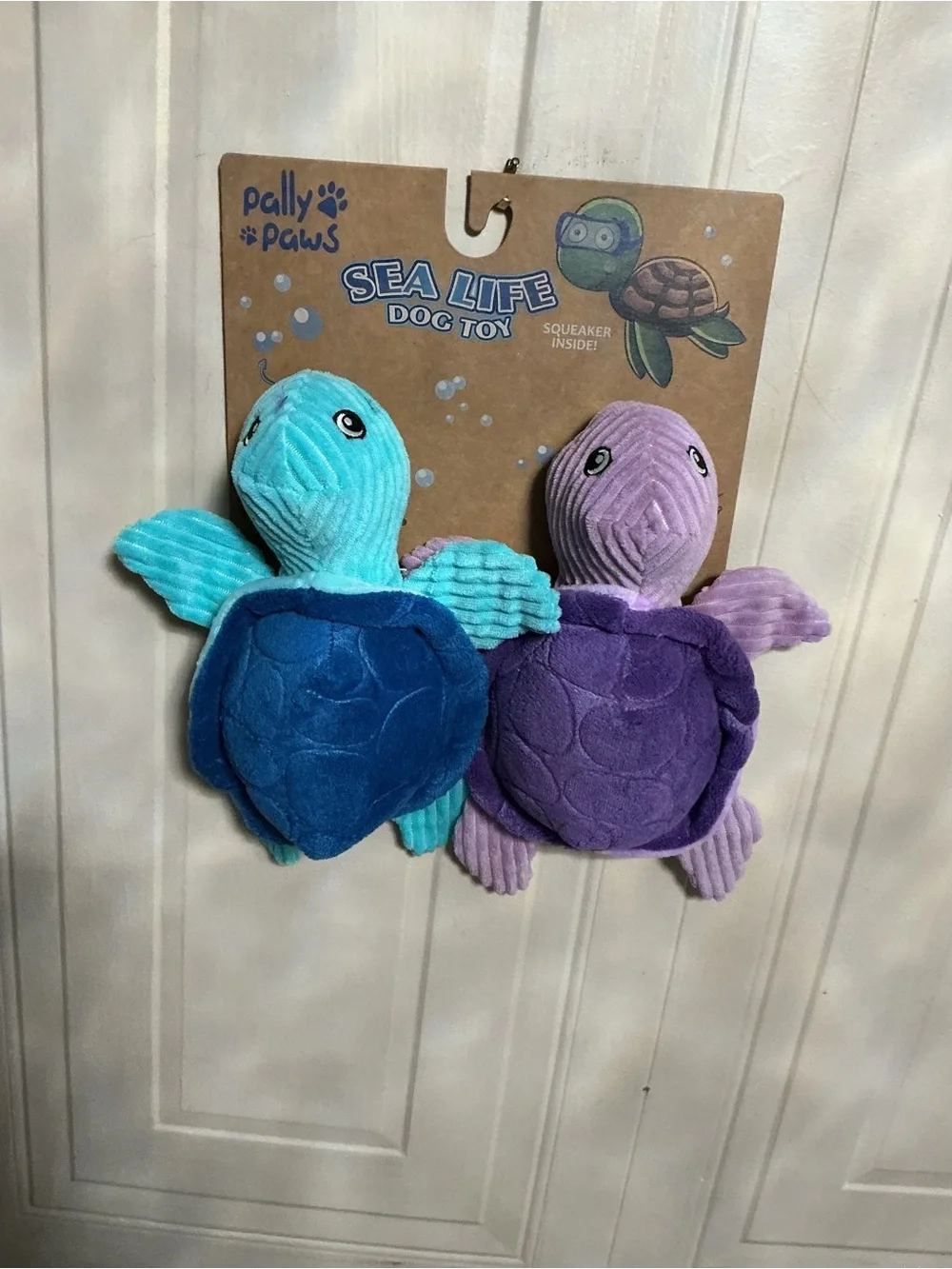 Brand New Pally Paws~ Set / 2  Turtle 🐢 10” Squeaky Dog Toy with Squeaker